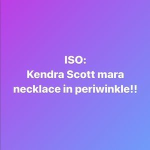 Kendra Scott Mara necklace periwinkle